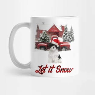 Havanese Let It Snow Tree Farm Red Truck Christmas Mug